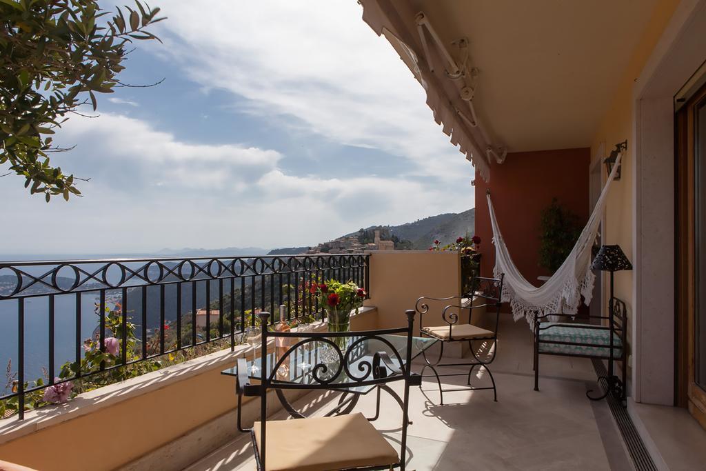 Sunny Panoramic Balcony Apartment Éze Ngoại thất bức ảnh